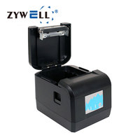 Impresora Térmica de Tickets de 80 mm con USB+RS232+LAN, Impresora de Recibos Térmica Pequeña sin Tinta para Puntos de Venta