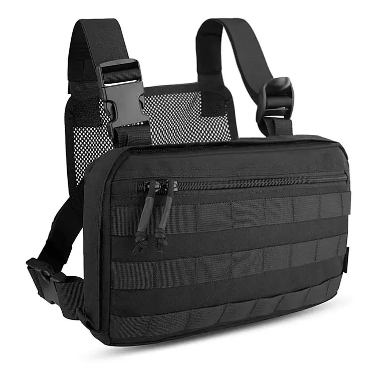 custom waterproof utility chest bag harness belt tactical front chest rig bag for men