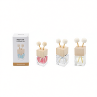 Diffuseur de parfum liquide en verre de luxe moderne, mini diffuseur portable pour voiture, bouteille cubique d'huile essentielle, parfum naturel