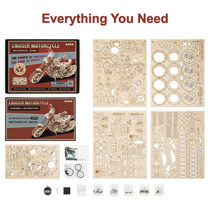 Certificato CPC Robotime Rokr adulti fai da te regalo artigianale in <span class=keywords><strong>legno</strong></span> LK504 modello Cruiser moto <span class=keywords><strong>3D</strong></span> <span class=keywords><strong>puzzle</strong></span> in <span class=keywords><strong>legno</strong></span> - Product Image 3