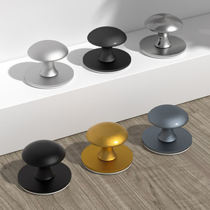Poluoni <b>Cabinet</b> <b>Knobs</b> Round Stainless Steel No Drilling Required Easy Installation Frosted Finish - Product Image 1