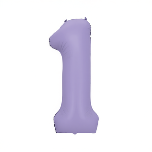 Ballon en aluminium violet « Party Love Number One » de 1 m pour la décoration de fête d'anniversaire - Product Image 1