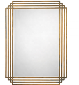 Swt Hoge Kwaliteit Antiek Messing Gouden Lange Wandmontage Decoratieve Vanity Bladgoud Spiegel - Product Image 1