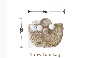 Wholesale Women Summer Natural <strong>Straw</strong> <strong>Bag</strong> <strong>Straw</strong> Beach Tote <strong>Bag</strong> - Product Image 6