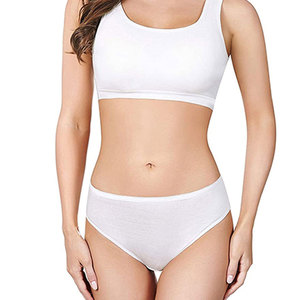 Sẵn Sàng Để Tàu Người Phụ Nữ Eo Thấp Mặc Bikini Đồ Lót Thoáng Khí 100% Cotton Mang Thai Quần Lót Màu Trắng Cho Phụ Nữ Cô Gái - Product Image 1