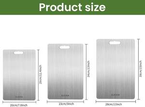 Planche à découper en acier inoxydable de qualité alimentaire pour la cuisine, planche à découper pour la viande et les légumes - Product Image 2