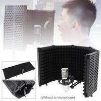 Filtre insonorisant ABS haute densité, écran d'isolation pour microphone portable réglable à 3/5 panneaux, support métallique, studio d'enregistrement