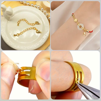 Ensemble de 7 pinces à 4 couleurs pour la fabrication de bijoux DIY, bracelets, colliers, matériaux