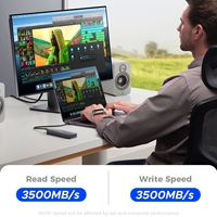 ORICO CNM2-U4 USB4 M.2 NVMe SSD Kutusu 40Gbps Yüksek Hızlı, 8TB'a Kadar SSD'ler için Alüminyum Isı Dağıtımlı SSD Muhafazası