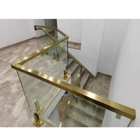 Marches d'extérieur droits, jouet de conception moderne, en acier, pour l'intérieur ou l'extérieur, avec balustrade en verre trempé, offre spéciale