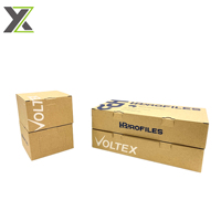Boîtes en carton kraft brun pliables de haute qualité, écologiques, personnalisées, avec impression dorée à effet brillant, en carton ondulé