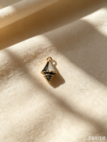 Pendentif en émail marin en forme de poisson et de coquillage, en acier inoxydable plaqué or 18 carats, pour la création de bijoux DIY