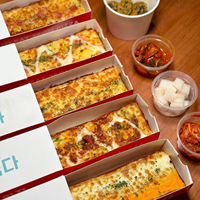 Boîte à pizza en carton rectangulaire pour emballage de pâtes cuites individuellement, boîte à pizza en carton miniature, vente en gros, personnalisable