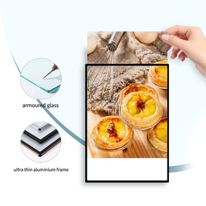 Lámpara de inserción de imagen delgada de tamaño A1, Marco a presión Delgado, luz Led <span class=keywords><strong>para</strong></span> restaurante rápido y tienda de té con leche - Product Image 1