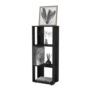 DB FM FURNITURE Modoc <b>Open</b> Storage Bookcase in Black Melamine Versatile Furniture for Home Office Workshop Living Room Dining - Product Image 4