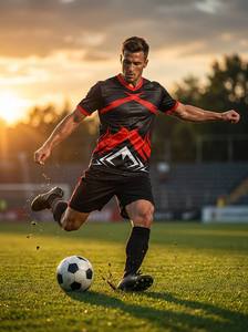 Tenue d'entraînement de football personnalisée, séchage rapide, respirante, polyester, sublimation 3D, broderie, nom de l'équipe, numéro, drapeau du pays, maillot de club - Product Image 5