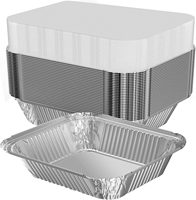 Barquettes en aluminium premium résistantes à la chaleur 8x8 pouces, avec couvercle en plastique PET, récipients alimentaires pour desserts et casseroles
