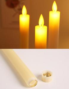 Battery Operated Plastic LED <strong>Taper</strong> <strong>Candle</strong> Flameless <strong>Candles</strong> Moving Wick Flickering LED Candlestick for Party Event - Product Image 4