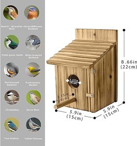 Petite <span class=keywords><strong>maison</strong></span> d'oiseau en bois fabriquée à la main avec poteau <span class=keywords><strong>pour</strong></span> une utilisation en extérieur <span class=keywords><strong>pour</strong></span> hamsters chiens lapins chats améliorer l'attrait du jardin - Product Image 6