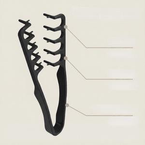 Peigne texturant ABS pour coiffure, volumisant, à dents larges, pour barbier, cheveux bouclés, antistatique, pour cheveux lisses - Product Image 2