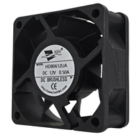 Ventilateur axial DC 6025-1 60x60x25mm 12-24V avec roulements à billes/hydrauliques, durée de vie de 70 000 heures, pales en plastique, ventilateur de refroidissement d'air OEM/ODM