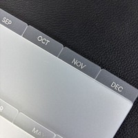 Diviseurs mensuels classiques en plastique mat A6 avec estampage argenté, pages d'index pour planificateur de tableau de bord à onglets pour l'organisation de la planification