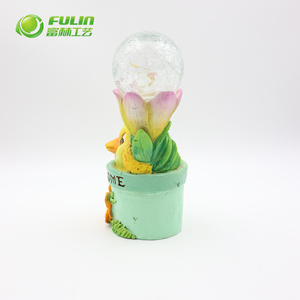 Statua di Uccello in Resina Divertente con Vaso, Luce Solare da <span class=keywords><strong>Giardino</strong></span> con Insegna di Benvenuto per Decorazione Esterna di Parchi, Cortili e Prati - Product Image 4