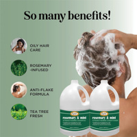 Hôtel 5 étoiles Salle de bain Grand shampooing et après-shampooing Vegan Romarin Menthe Produits de perte de cheveux Shampooing