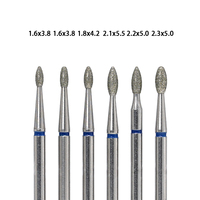 Mini fraises diamantées pour ponceuse à ongles électrique, pour manucure russe, lissage des cuticules et élimination des peaux mortes