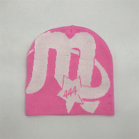 Custom Logo Unisex Acryl Gebreide Muts Muts Winter Warmer Sport Ski Cap Skull Jacquard Beanie