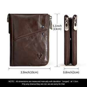 HUMERPAUL <span class=keywords><strong>portafoglio</strong></span> in vera pelle per gli uomini RFID porta <span class=keywords><strong>carte</strong></span> di <span class=keywords><strong>credito</strong></span> borsa con finestra di ID minimalista catena di motociclisti Portomonee - Product Image 3