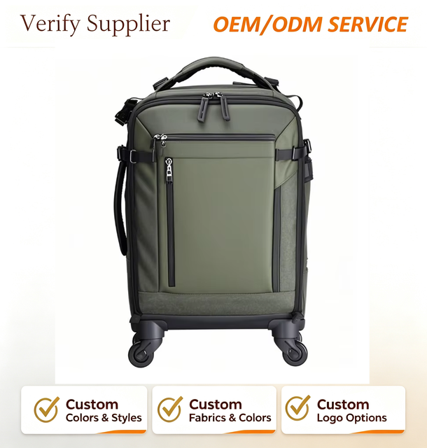 Customized Wholesale High Quality 2-in-1 Convertible Wheeled Rolling Camera Backpack Camera Trolley Bag