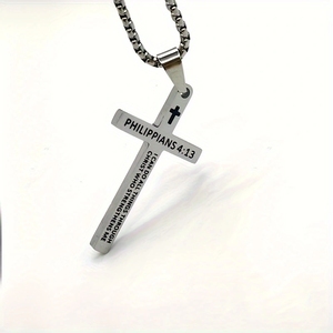 कस्टम ठीक क्रॉस गहने थोक ईसाई धार्मिक बाइबिल विश्वास आधारित स्टेनलेस स्टील फैशन पेलेंट पुरुषों के लिए - Product Image 4