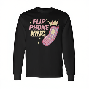 <b>90s</b> Classic Aesthetic Flip Phones Vintage Clamshell Phone Long Sleeve <b>T</b>-<b>Shirt</b> PromotionalT - Product Image 2
