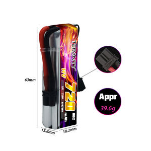 TERANTY 2S 7,6 V 720mAh 80C/160C HV Lipo batería Mini cuatro ejes FPV modelo Drone alto voltaje batería de iones de litio de alta velocidad - Product Image 5