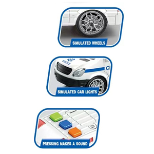 Ensemble de camions de ville à friction QS de haute qualité pour enfants, jouets en plastique, 2 styles, modèle d'<span class=keywords><strong>ambulance</strong></span> à l'échelle 1:100, jouets de simulation de véhicules avec son - Product Image 3