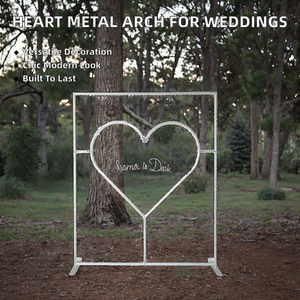 Nuevo Arco Decorativo de Aluminio, Elegante, Vintage y Moderno, con Diseño de Corazón Hueco, para Bodas y Eventos Románticos - Product Image 2
