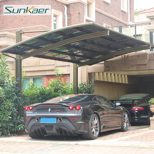 Abri de jardin en métal et aluminium Sunkaer pour vélos et voitures, abri de voiture extérieur, auvent imperméable - Product Image 5