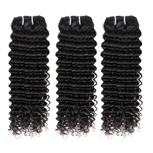 Extensions de tissage de cheveux naturels Remy ondulés brésiliens de qualité 7A 100% vierges naturelles non transformées Vague d'eau vierge 3 paquets - Product Image 1