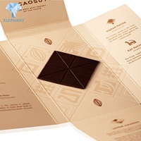 Boîte d'Emballage Pliante Haut de Gamme Luxe Dorée Qualité Alimentaire pour Barres de Chocolat Sucrées avec Logo Personnalisé