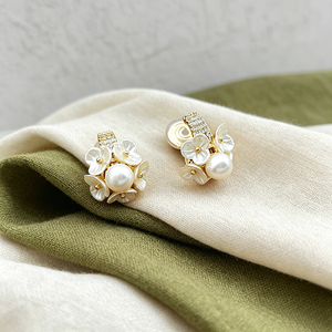 2026 <strong>Clip</strong> <strong>on</strong> <strong>Earrings</strong> Non Pierced for <strong>Women</strong> Pearl Jewelry Flower Zircon Designer <strong>Earring</strong> Beauty Supply Store Products Wholesale - Product Image 2