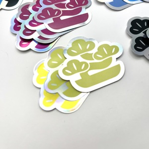 Custom Self-Holographic Logo Sticker 3D UV Resistant Die Cut Hologram <b>Plastic</b> Material With Excellent Adhesion - Product Image 6