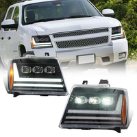 2007-2013 Chevy Tahoe Suburban Silverado NOVA série phares LED boîtier noir personnalisé 6000k DRL ambre réflecteur Plug Play