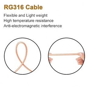Sma Male to Bnc Male RG316 50ohm RF <strong>Coaxial</strong> <strong>Cable</strong> <strong>for</strong> Wireless LAN Devices &amp; Wi-Fi Radios <strong>for</strong> External <strong>Antenna</strong> Applications - Product Image 2