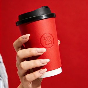 Vaso de papel personalizado de pared simple de 6oz 8oz con tapas para envasado de bebidas ecológicas - Product Image 2