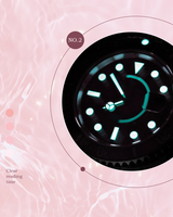 Montre pour femme en cristal de saphir lumineux, montre en acier inoxydable rose, montres-bracelets tendance pour femmes