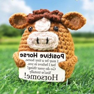 Uncinetto supporto emotivo bambola cavallo fatto a mano divertente perfetto per <span class=keywords><strong>natale</strong></span> <span class=keywords><strong>e</strong></span> decorazioni per la casa - Product Image 4