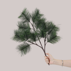 Foglie <span class=keywords><strong>di</strong></span> Pino Masson, Grandi Aghi <span class=keywords><strong>di</strong></span> Pino in Plastica, Decorazione Natalizia per Albero <span class=keywords><strong>di</strong></span> Pino, Pianta Artificiale Fatta a Mano per Interni, Fiore Finto - Product Image 1