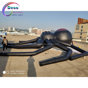 Özelleştirilmiş dev 10m geniş cadılar bayramı bahçe dekorasyonu şişme örümcek - Product Image 2