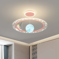 Espace créatif astronaute chambre d'enfant lustre plafonnier macaron chambre parent-enfant pleine d'étoiles pendentif bleu clair